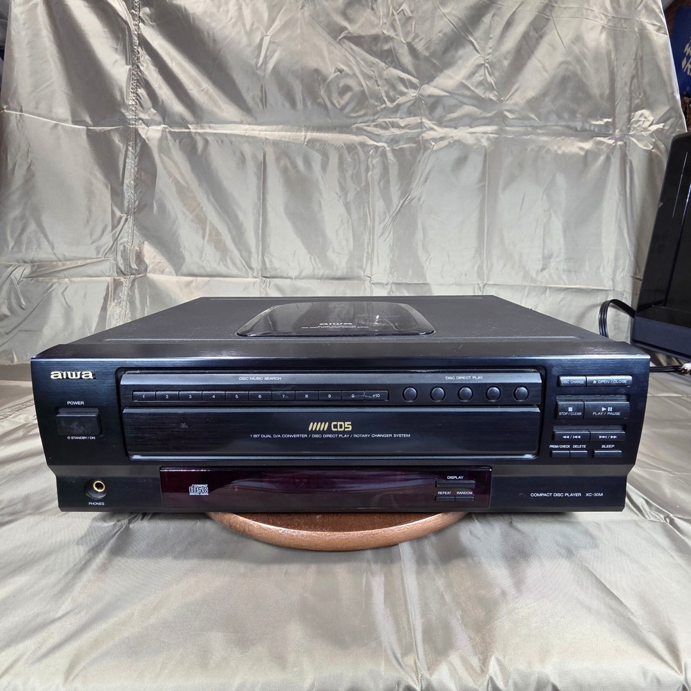 Aiwa XC-30M 5-Disc Rotary Changer Compact Disc Player Black Vintage 1993 tested